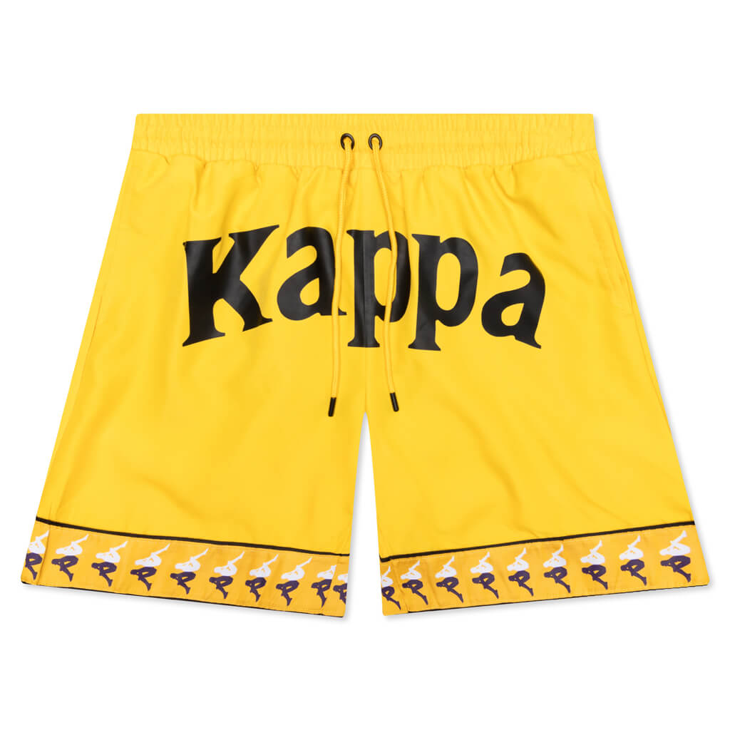 222 Banda Calabash Swim Shorts - Dark Yellow/Violet/White