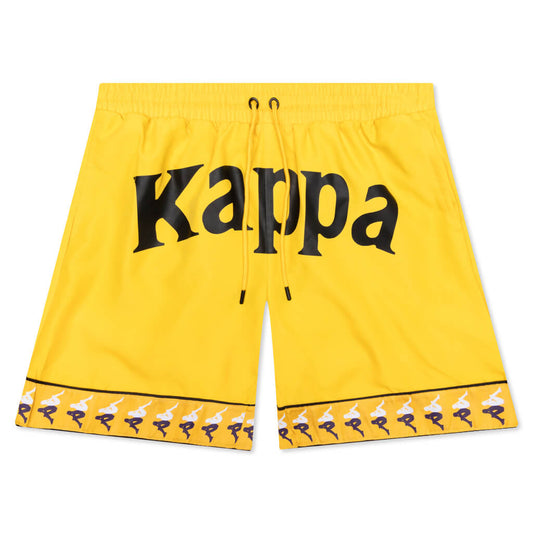 222 Banda Calabash Swim Shorts - Dark Yellow/Violet/White