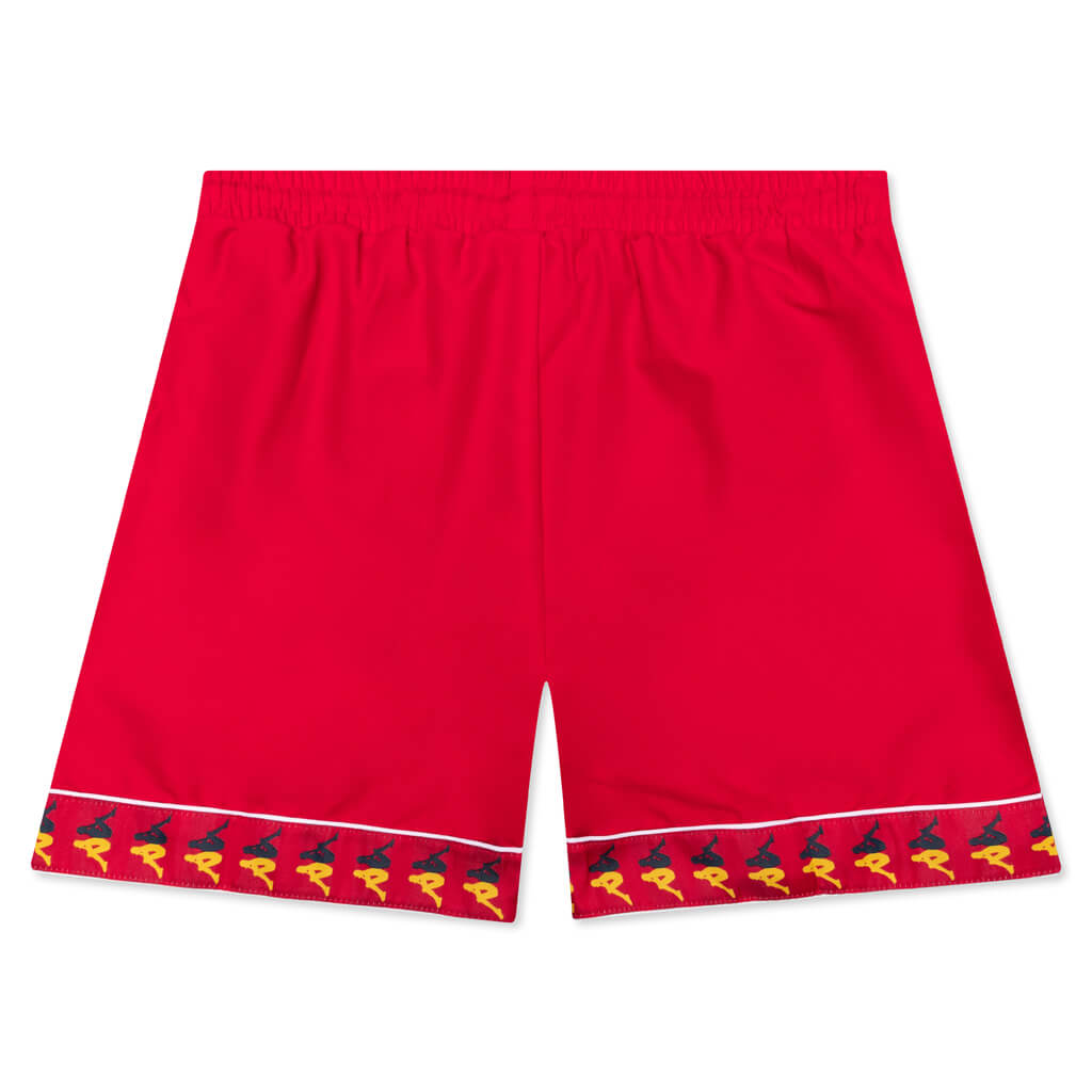 222 Banda Calabash Swim Shorts - Red/Dark Yellow/Dark Blue