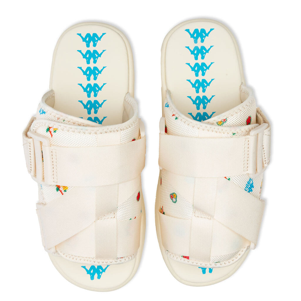 222 Banda Degana Sandals - Off-White/Blue Hawaiian