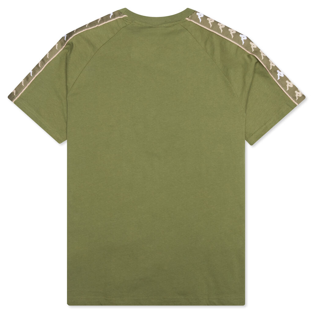 222 Banda Deto T-Shirt - Green Olive/Light Green