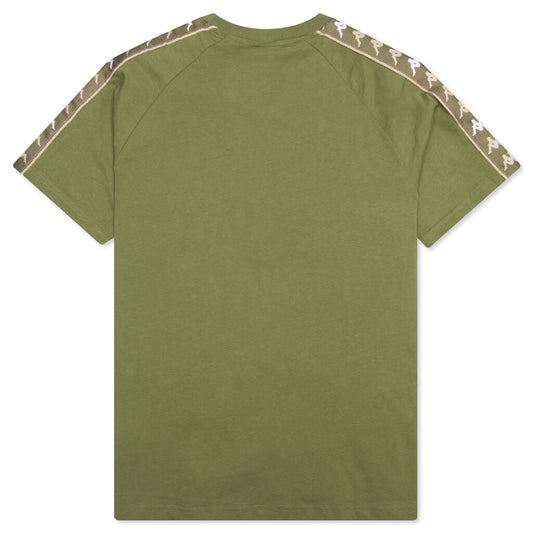 222 Banda Deto T-Shirt - Green Olive/Light Green