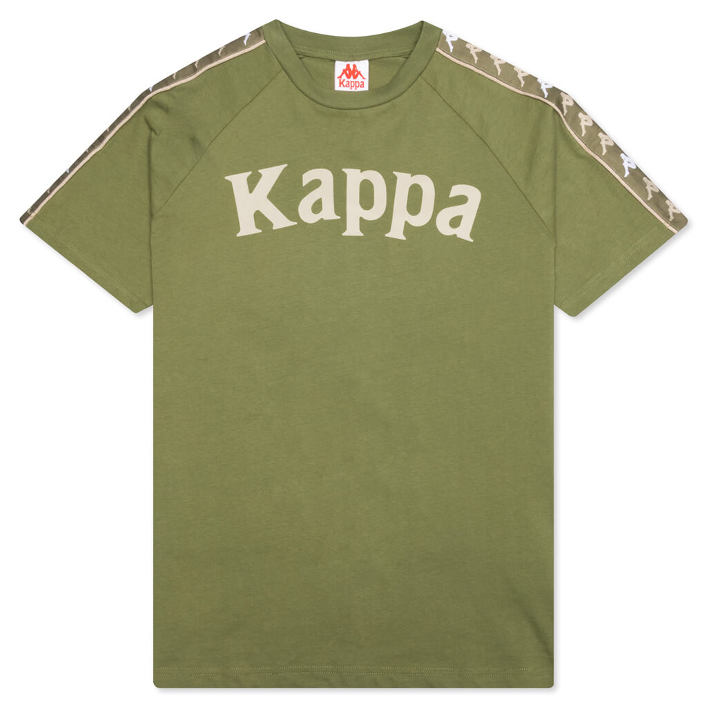 222 Banda Deto T-Shirt - Green Olive/Light Green