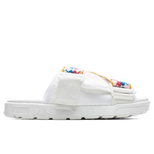 222 Banda Mitel 6 Sandals - White/Fuchsia