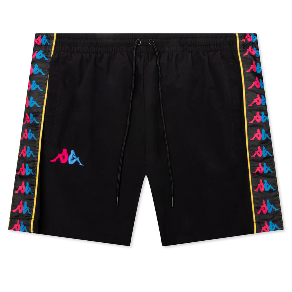 222 Banda Xtabi Swim Shorts - Black/Fuchsia/Blue