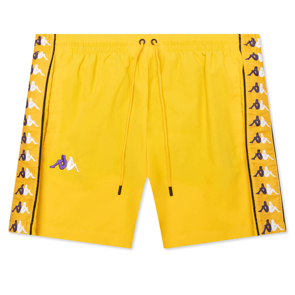222 Banda Xtabi Swim Shorts - Dark Yellow/Violet/White