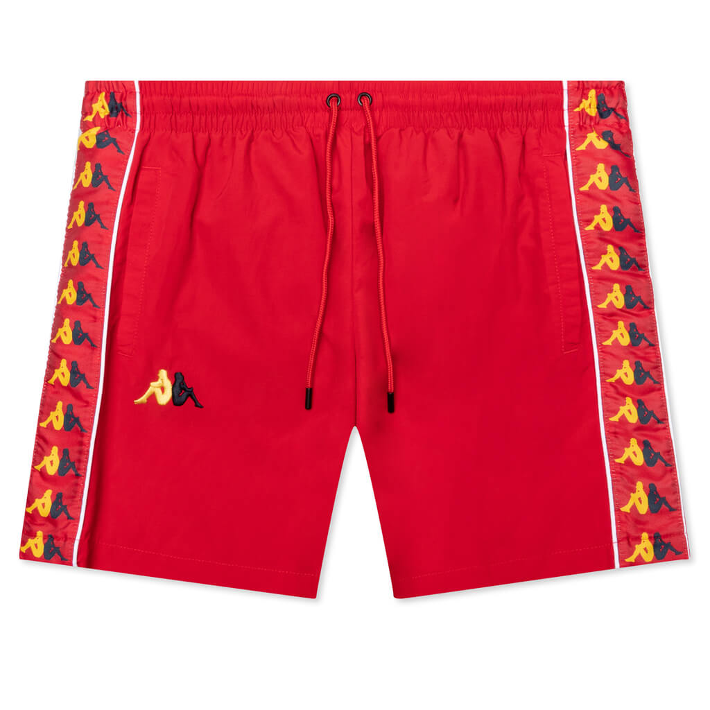 222 Banda Xtabi Swim Shorts - Red/Dark Yellow/Dark Blue