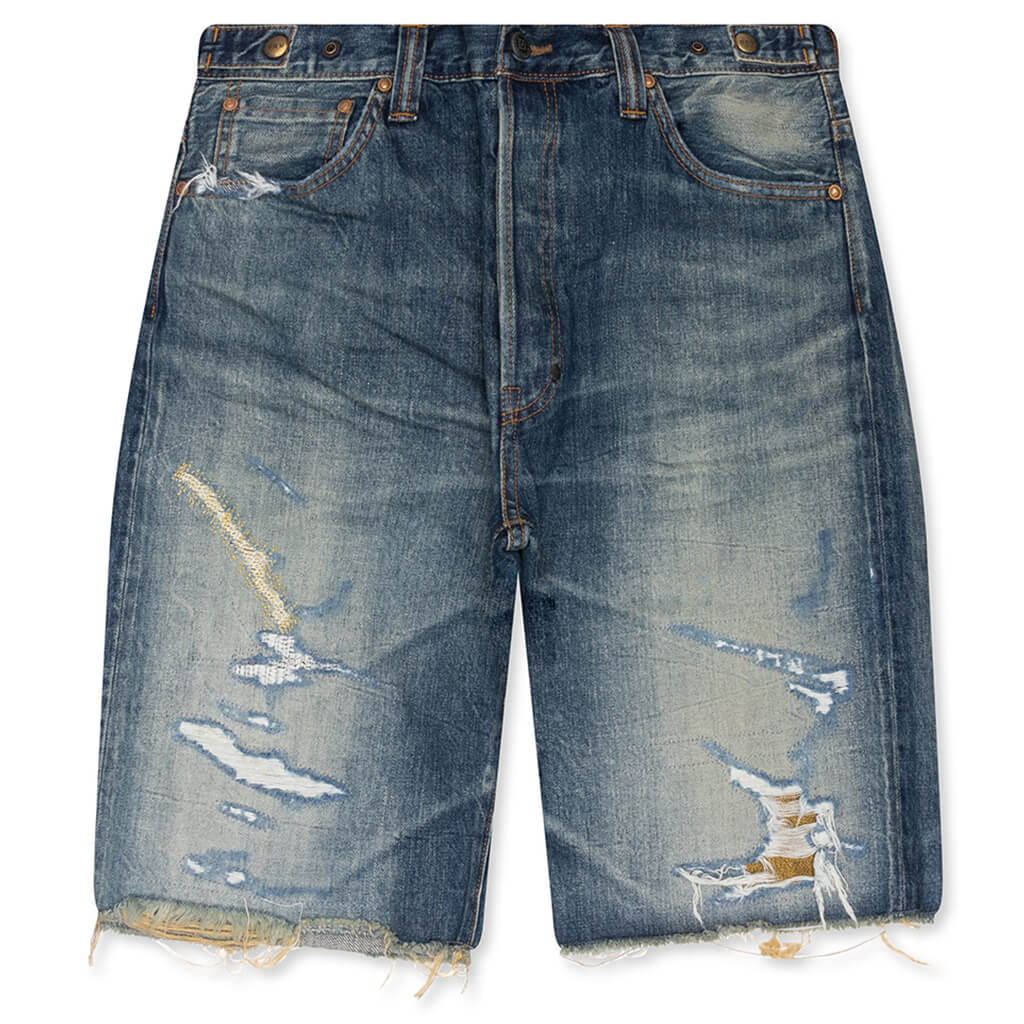 Kawasaki Short 'Kin' Repaired - Light Blue/ Gold