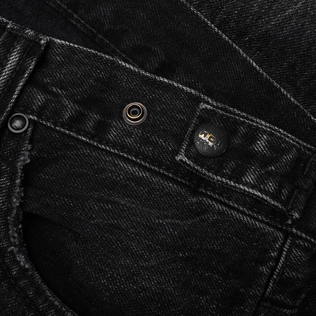 Kawasaki Short 'Kuro' Rip And Repaired - Black