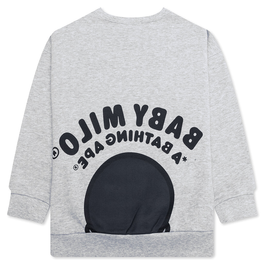 Kid's Baby Milo Relaxed Fit Crewneck Sweatshirt - Gray