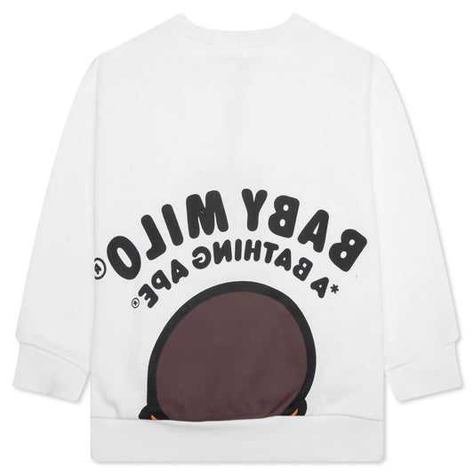 Kid's Baby Milo Relaxed Fit Crewneck Sweatshirt - White