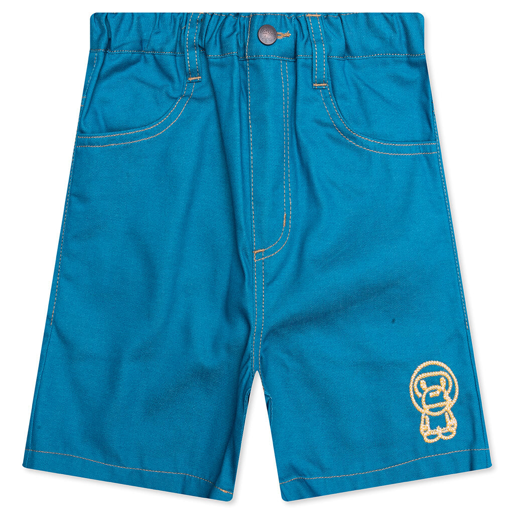 Kid's Baby Milo Rope Denim Shorts - Blue