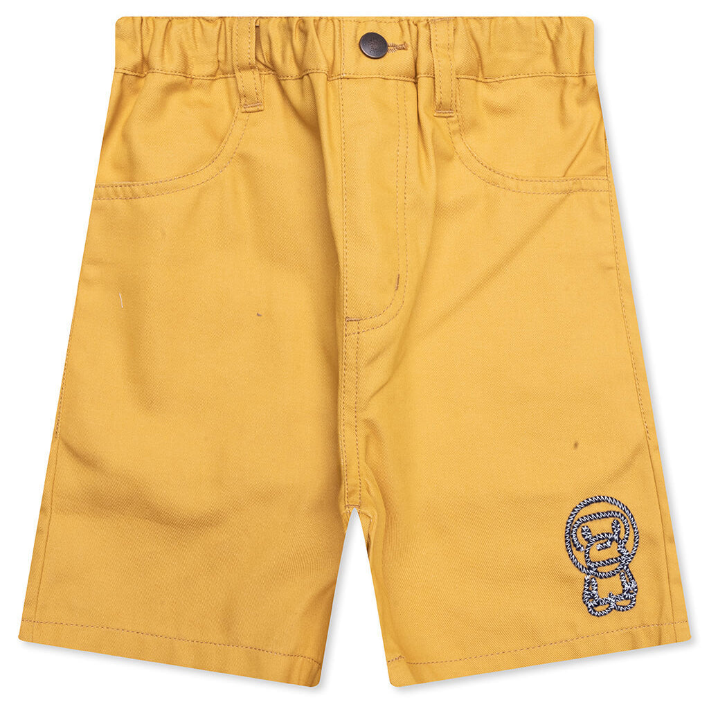 Kid's Baby Milo Rope Denim Shorts - Yellow