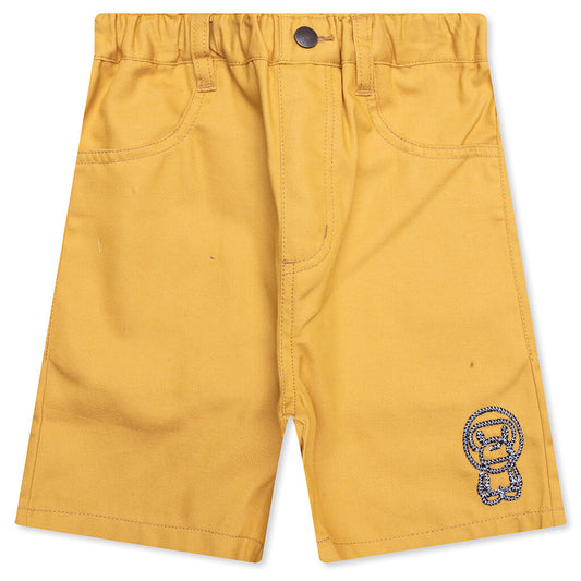 Kid's Baby Milo Rope Denim Shorts - Yellow