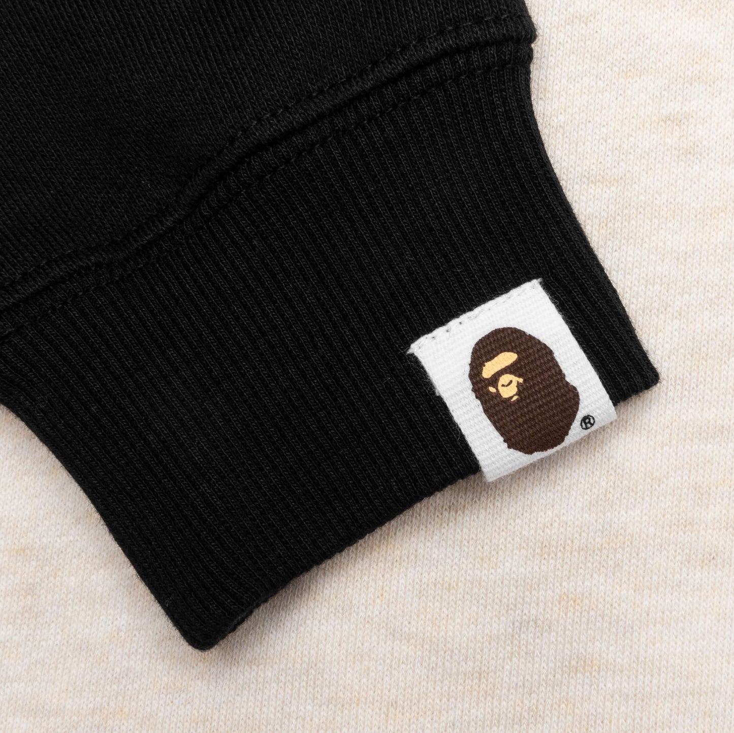 Kid's Bape Logo Layered Baseball Sweatshirt - Ivory