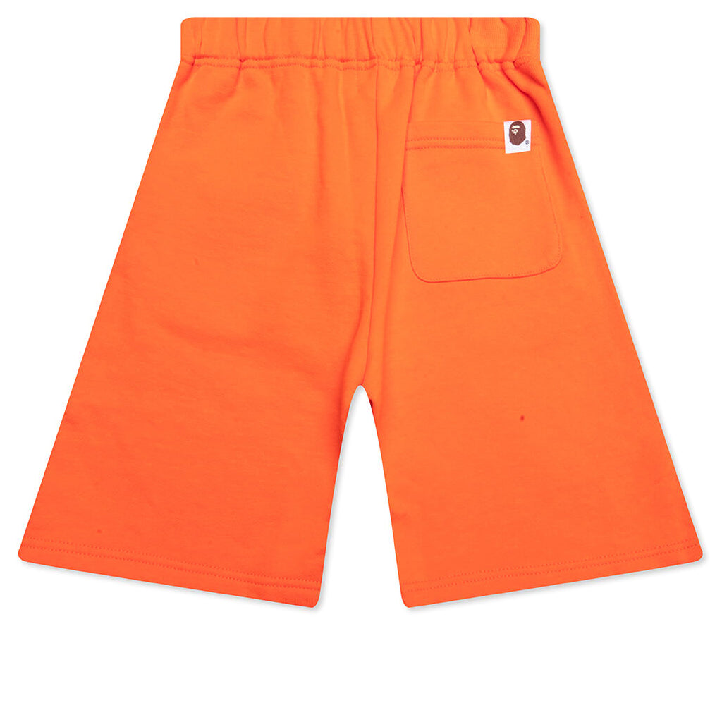 Kid's Bape Pigment Dye Sweat Shorts - Orange