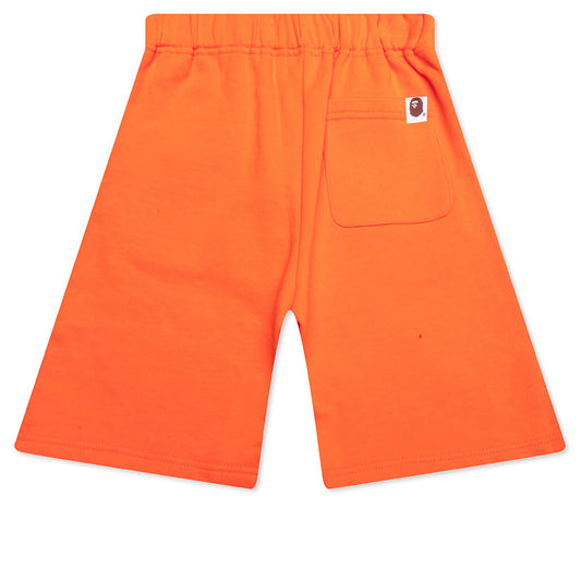 Kid's Bape Pigment Dye Sweat Shorts - Orange