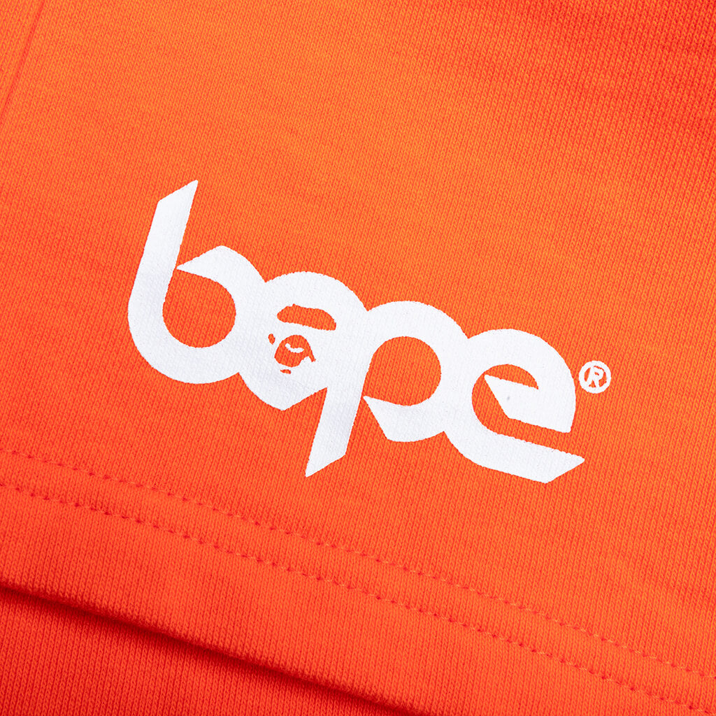 Kid's Bape Pigment Dye Sweat Shorts - Orange
