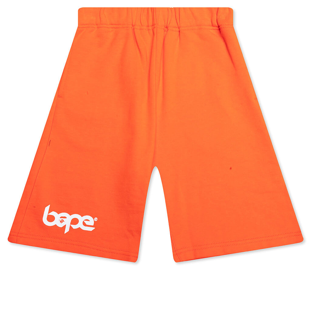 Kid's Bape Pigment Dye Sweat Shorts - Orange