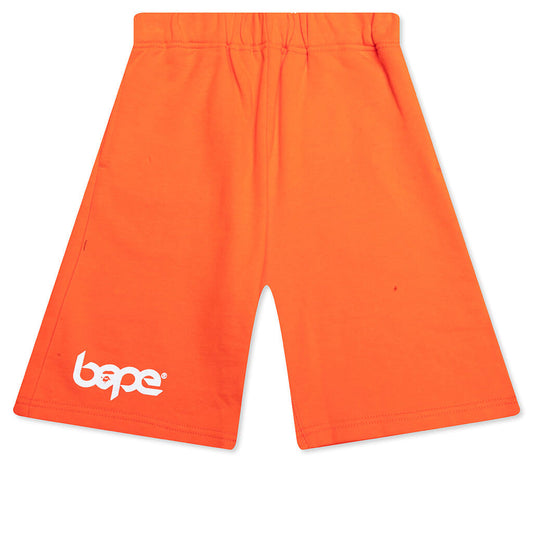 Kid's Bape Pigment Dye Sweat Shorts - Orange