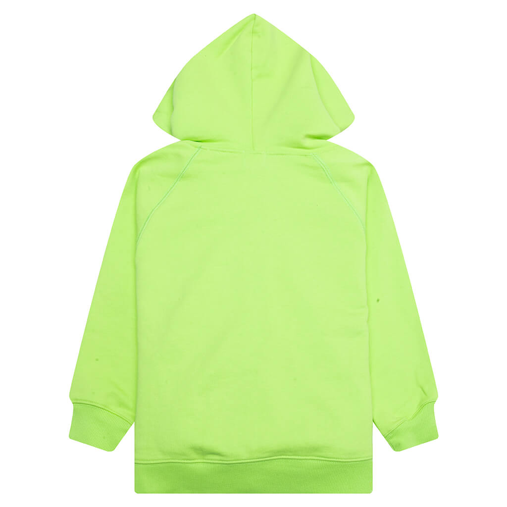 Kid's Bape Relaxed Fit Pigment Dye Zip Hoodie - Green