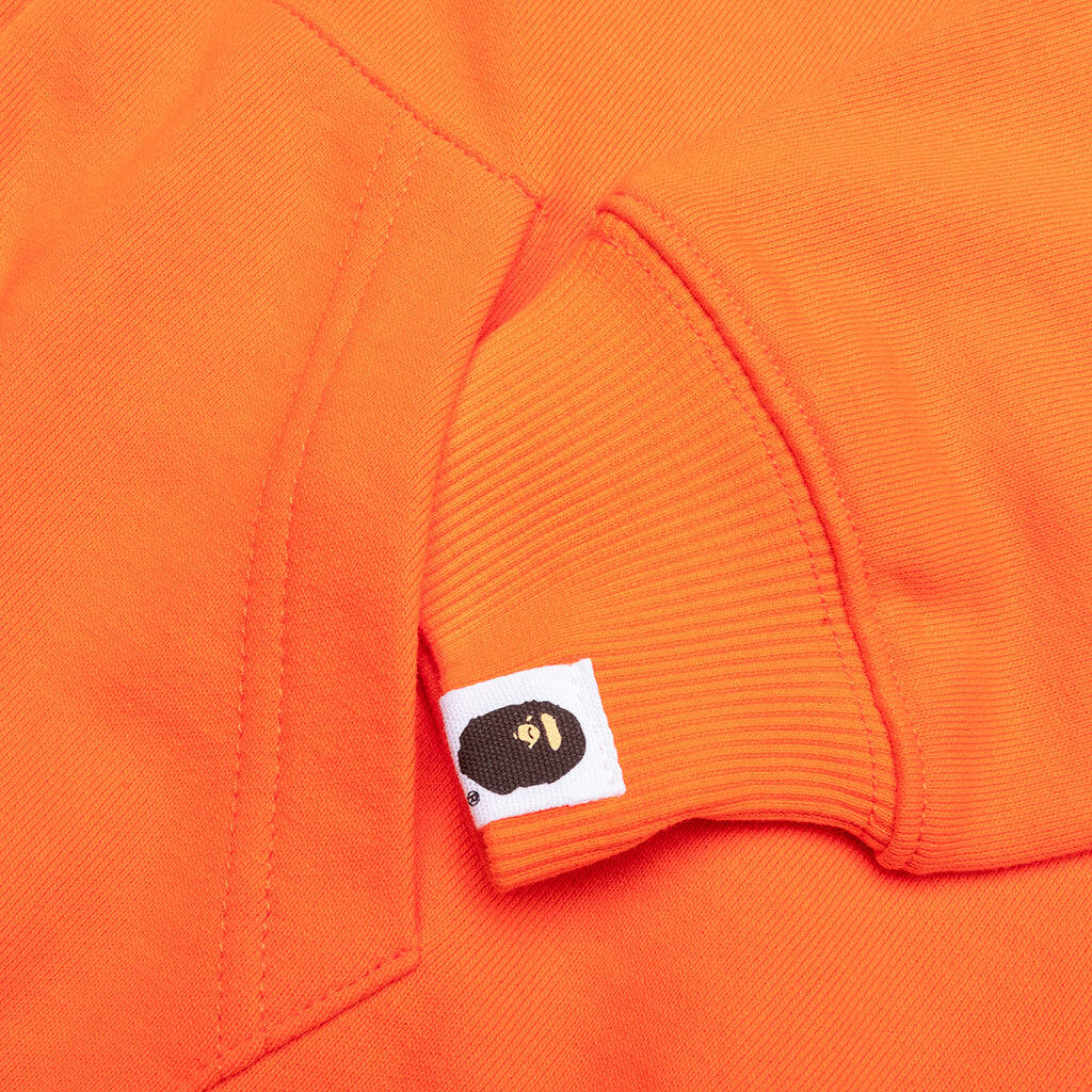 Kid's Bape Relaxed Fit Pigment Dye Zip Hoodie - Orange