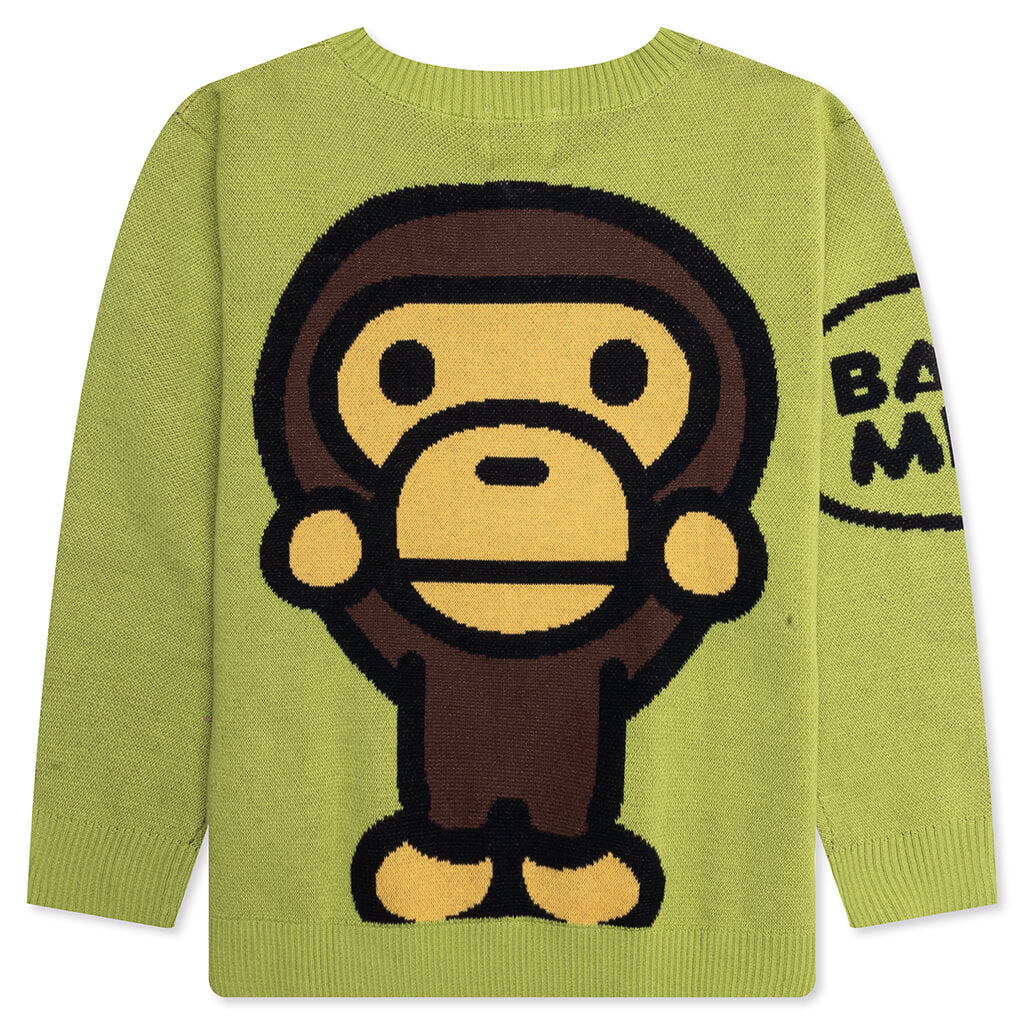 Kid's Big Baby Milo Cotton Knit Sweater - Green