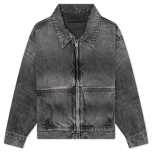 Kid's Denim Trucker Jacket - Vintage Black