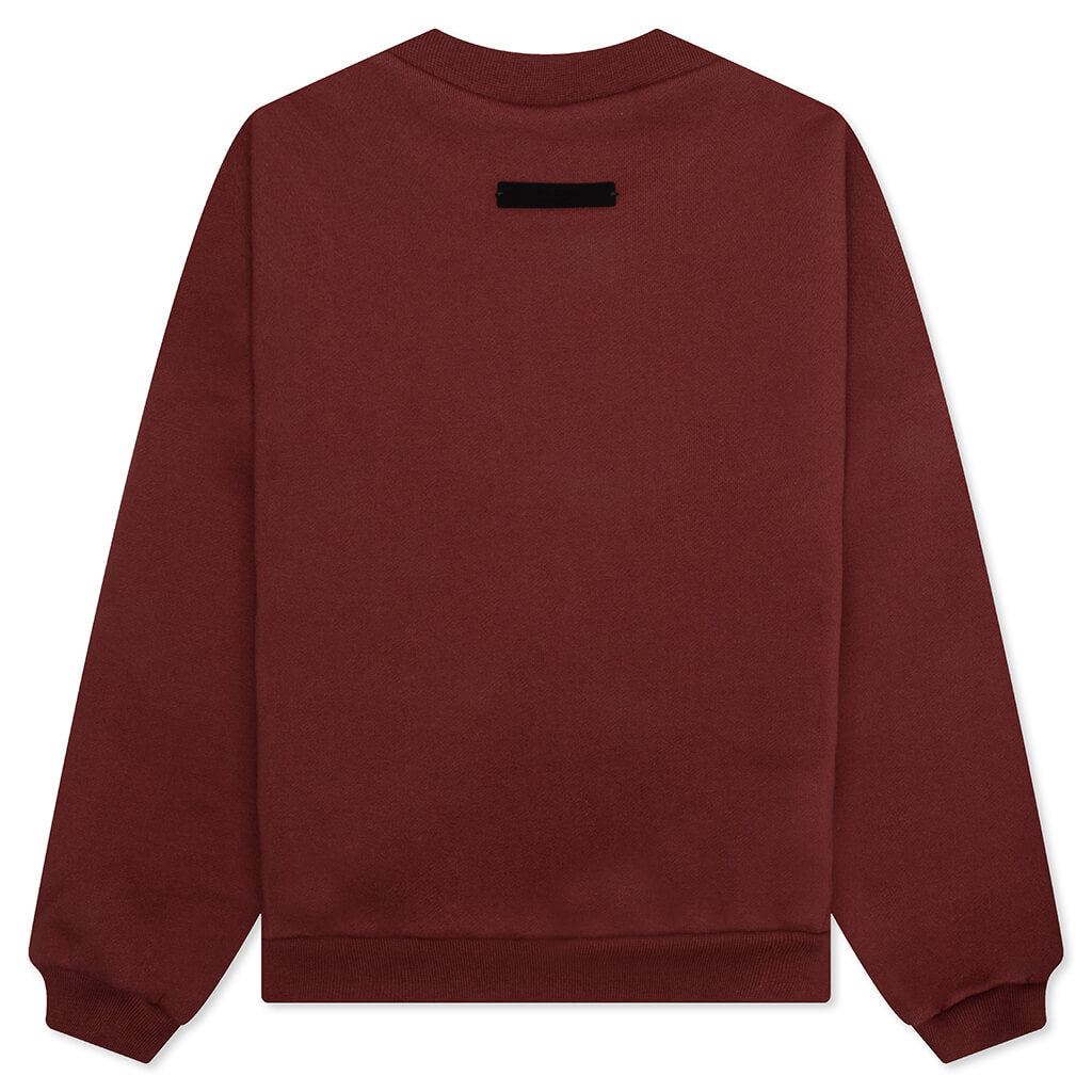 Kid's Fleece Crewneck - Crimson