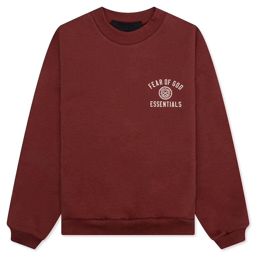 Kid's Fleece Crewneck - Crimson