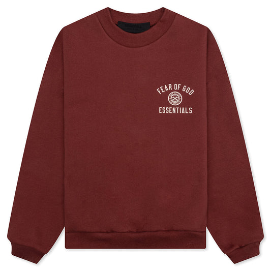 Kid's Fleece Crewneck - Crimson