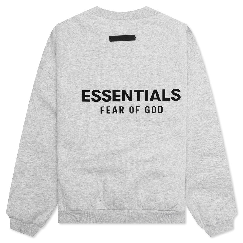 Kid's Fleece Crewneck - Light Heather Gray