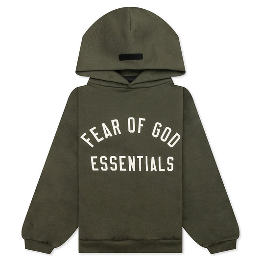 Kid's Fleece Hoodie - Military