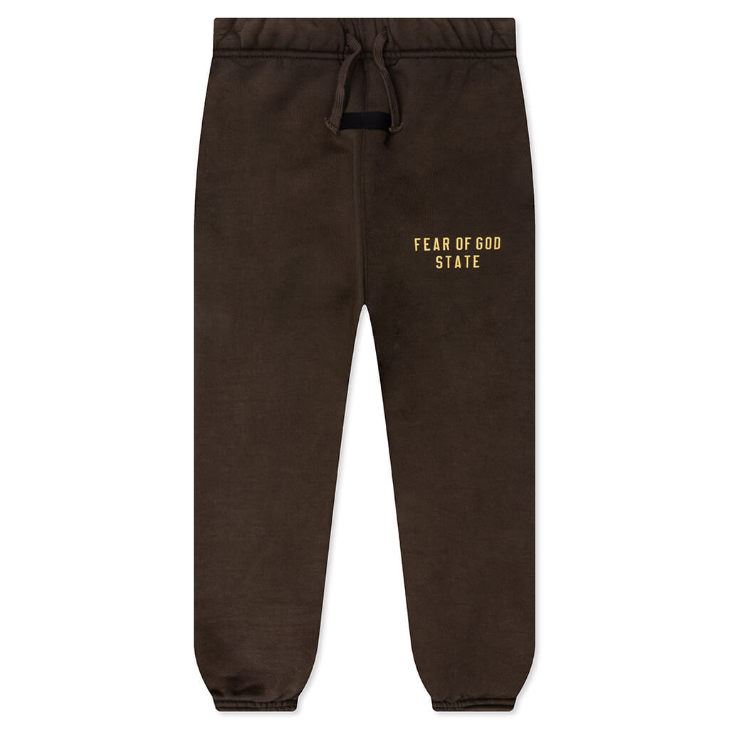 Kid's Heavy Fleece Essential Sweatpant - Brown