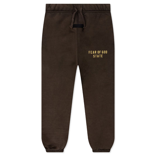 Kid's Heavy Fleece Essential Sweatpant - Brown