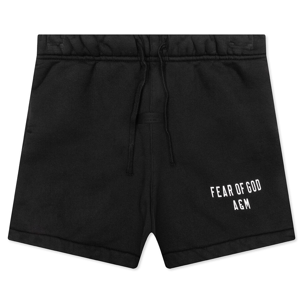 Kid's Heavy Fleece Soccer Short - Black