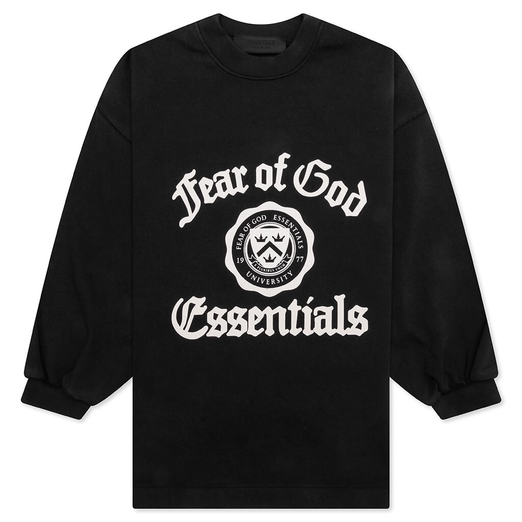 Kid's Heavy Long Sleeve Tee - Black