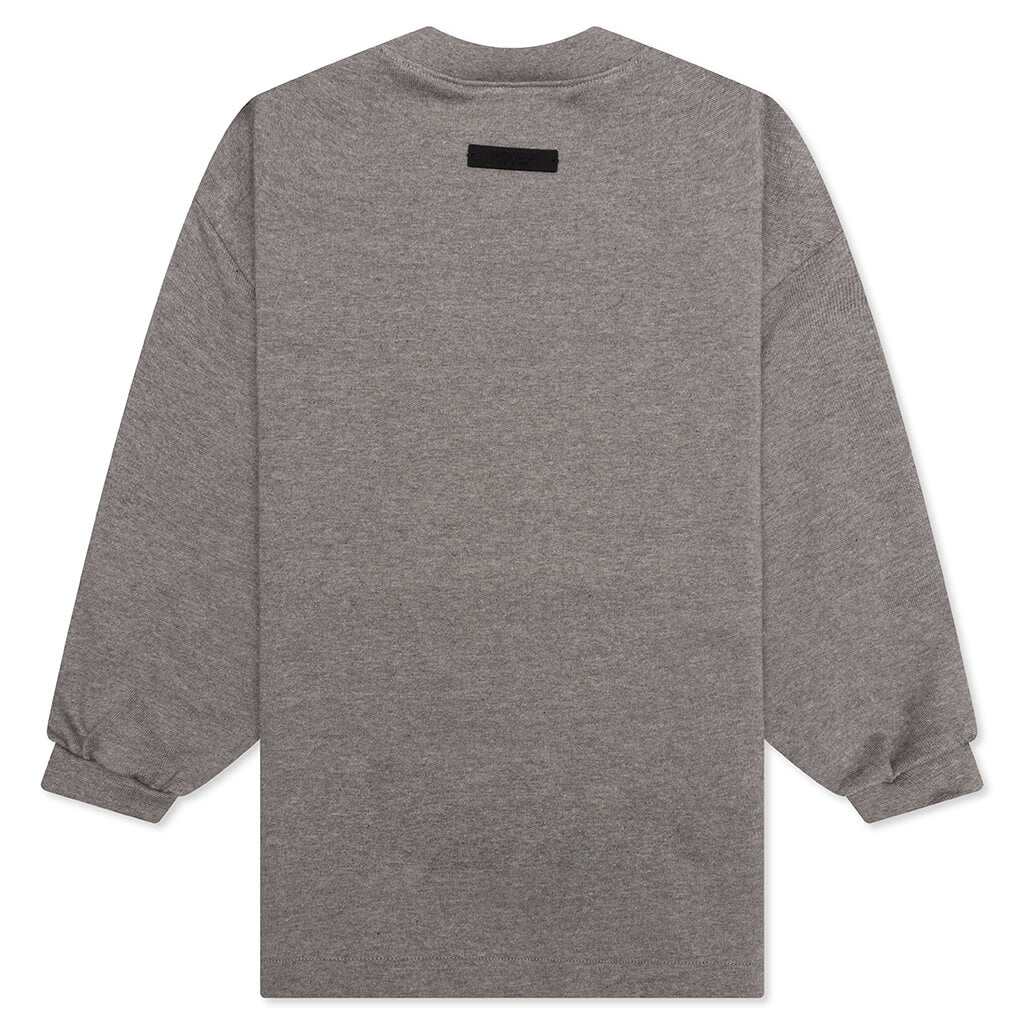 Kid's Heavy Long Sleeve Tee - Heather Gray