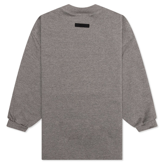 Kid's Heavy Long Sleeve Tee - Heather Gray