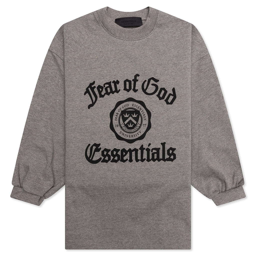 Kid's Heavy Long Sleeve Tee - Heather Gray