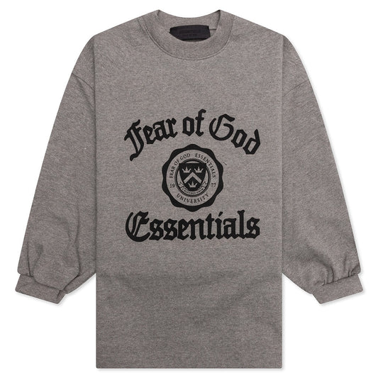 Kid's Heavy Long Sleeve Tee - Heather Gray