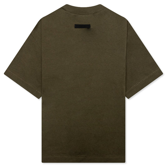 Kid's Jersey Crewneck Tee - Olive