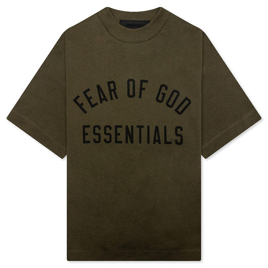 Kid's Jersey Crewneck Tee - Olive