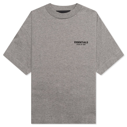 Kid's Jersey Crewneck Tee- Heather Gray
