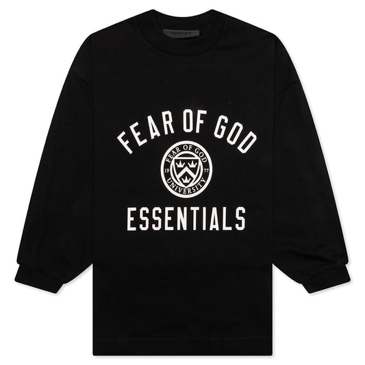 Kid's Jersey Long Sleeve Tee - Black