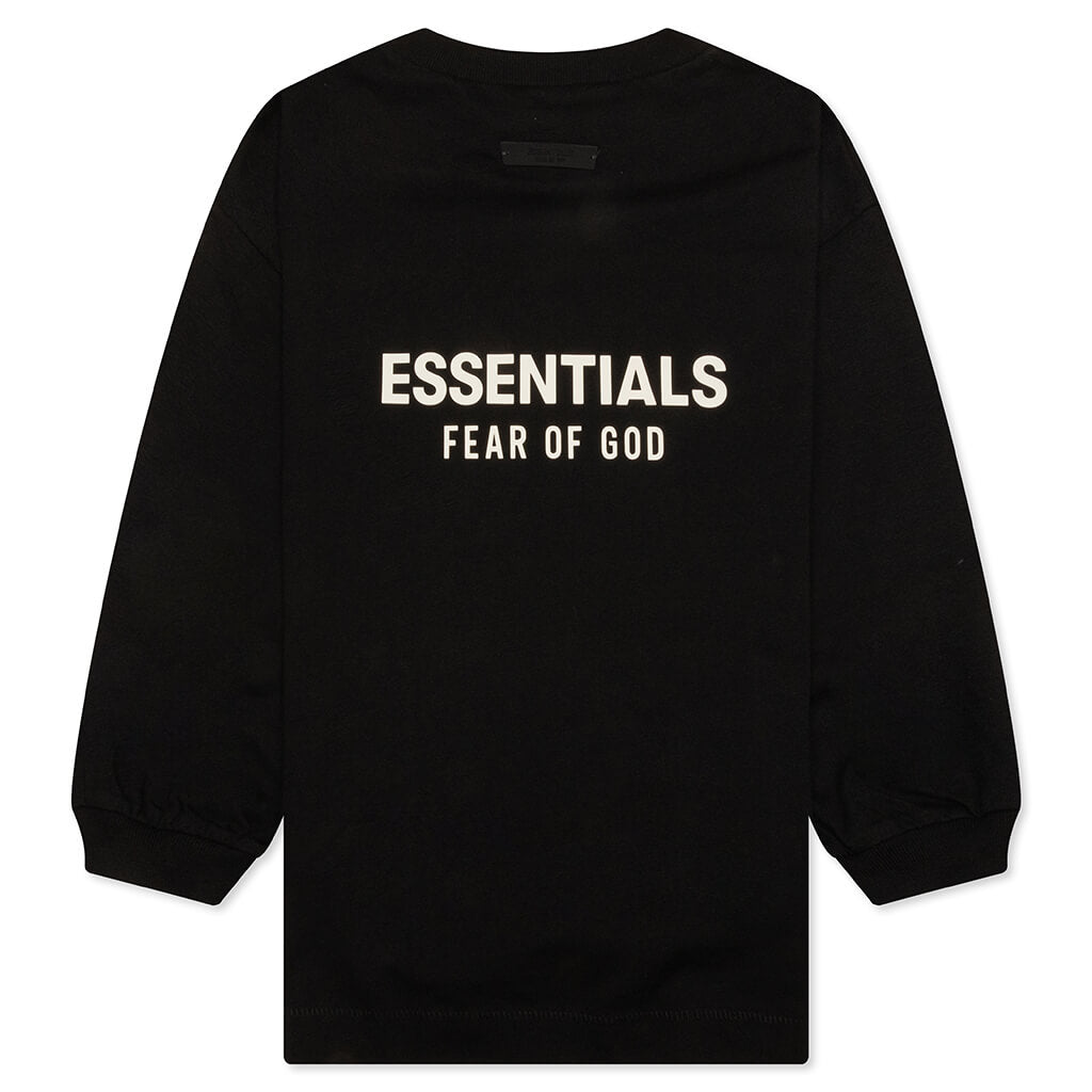 Kid's Jersey Long Sleeve Tee - Black