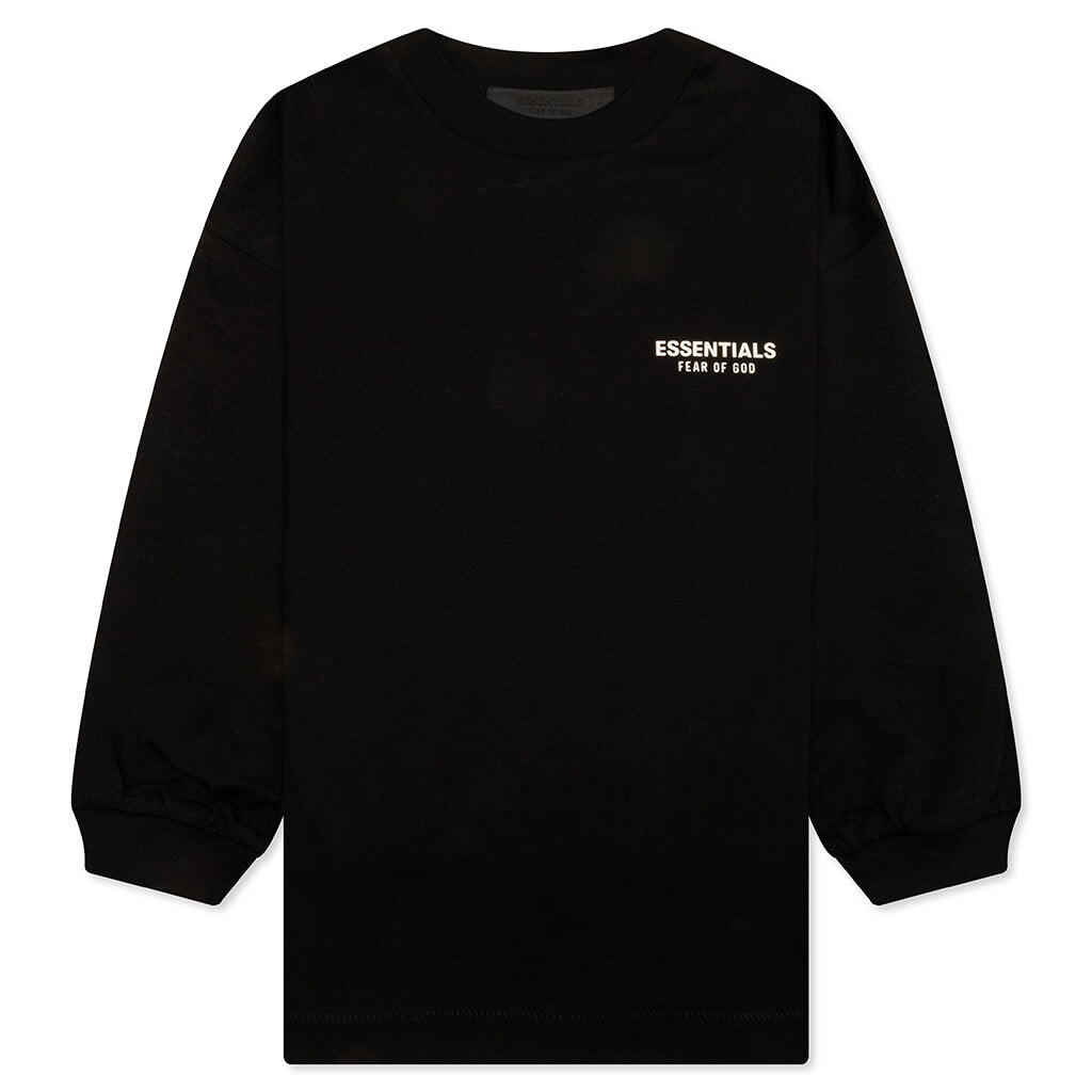 Kid's Jersey Long Sleeve Tee - Black