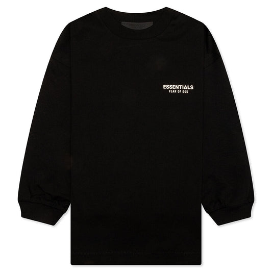 Kid's Jersey Long Sleeve Tee - Black