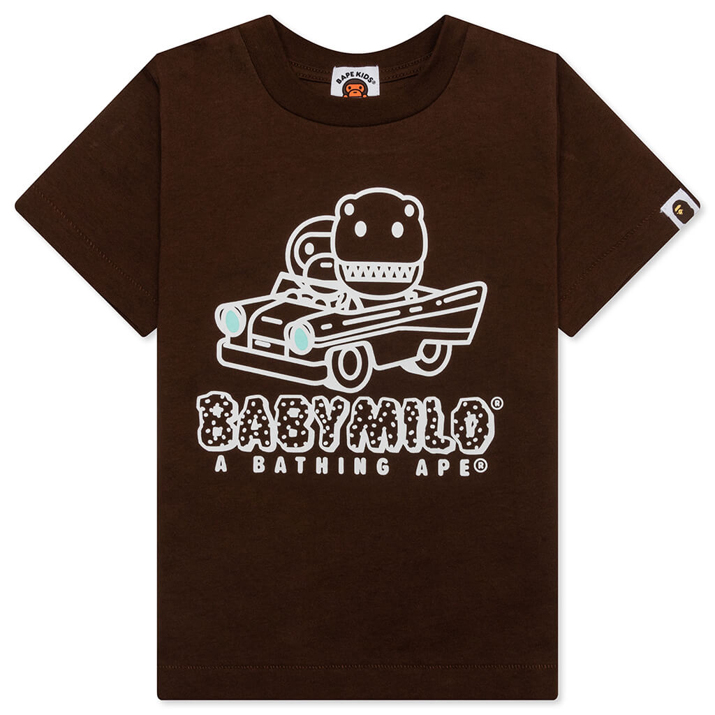Kid's Milo Dinosaurs Reflector Print Tee - Brown