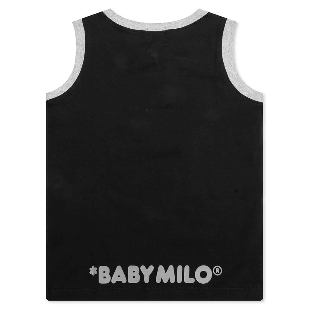 Kid's Milo Face Tank Top - Black